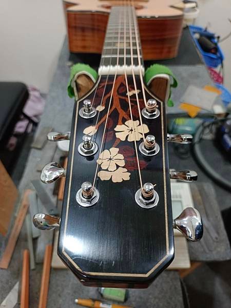 psi guitar 上枕換置與弦距設定工序