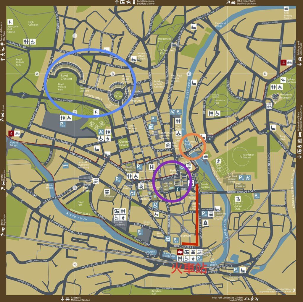 Bath City Centre Map