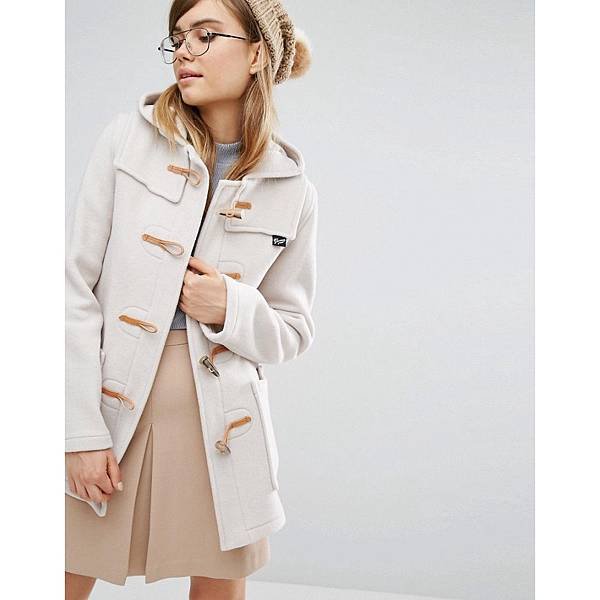 gloverall fiitted duffle coat with hood