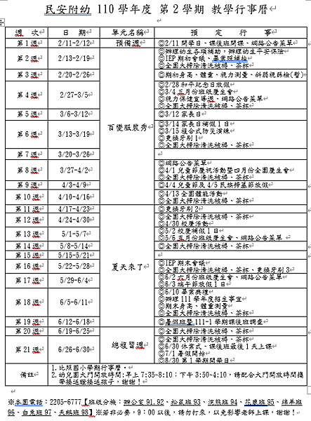 110-2教學行事曆