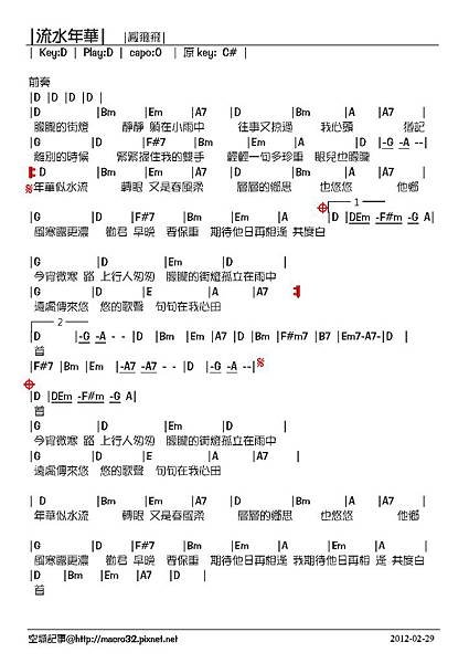 04 流水年華-鳳飛飛-D 原keyC#