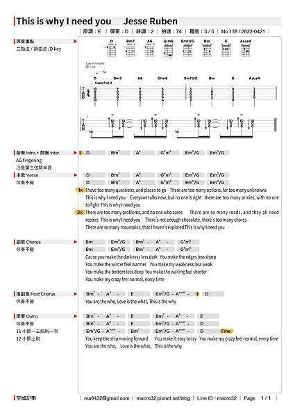 06 This is why I need you - Jesse Ruben - D+2 - 調弦 - no138 - 20220421.jpg