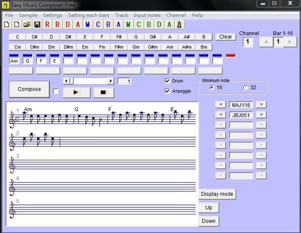 Easy music composer