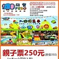 飛寶室內遊戲樂園～親子票(一大一小)優惠價250元