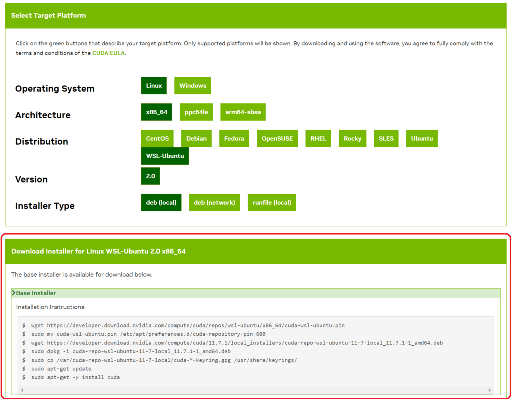 CUDA WSL-Ubuntu Install Instruction