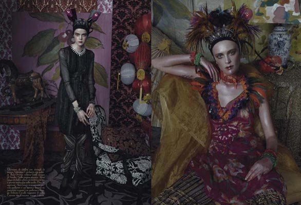 Vogue Italia March 2011 - Julia Saner, Milou van Groesen