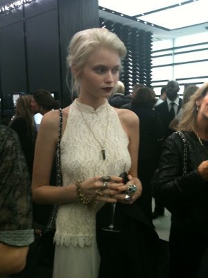 Abbey Lee at the re-opening party for the Chanel Soho store