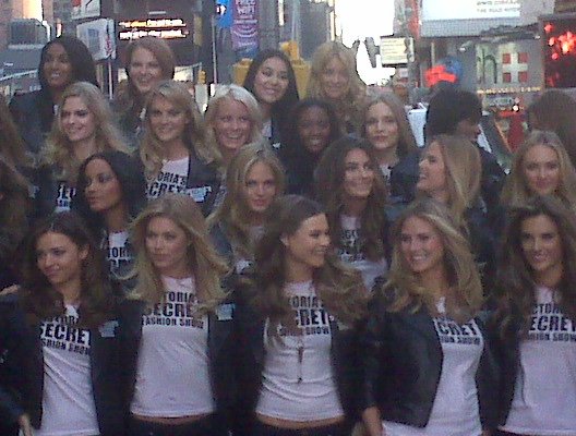 Victoria&apos;s Secret models in Times Square