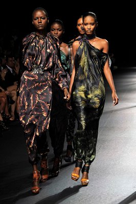 Lanvin S/S 2011 : Ajak Deng,Melodie Monrose,Jeniel Williams &amp; Jourdan Dunn