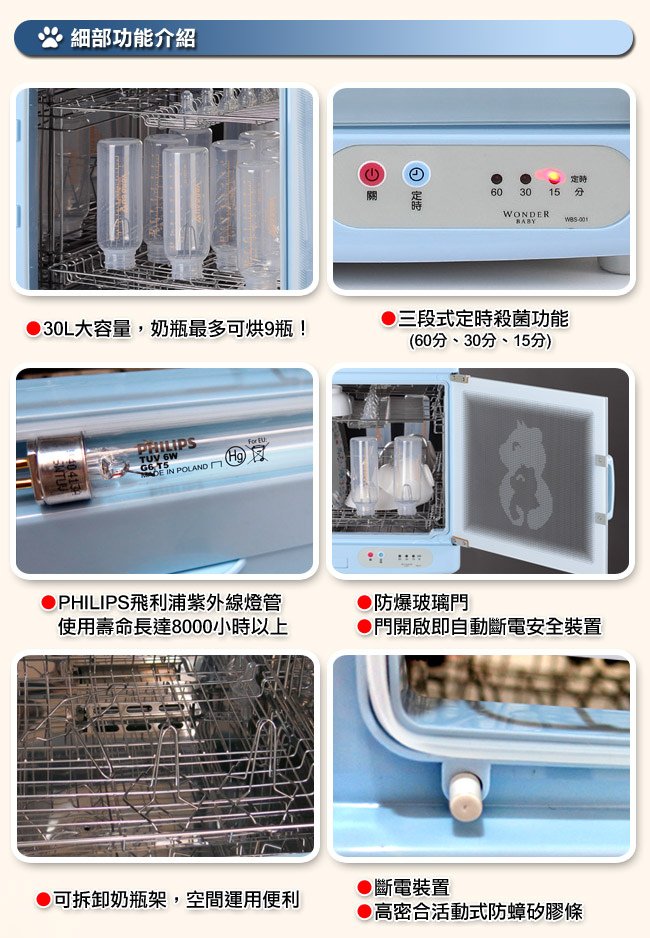 紫外線專業級殺菌奶瓶烘碗機-2