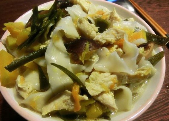 雞胸肉新疆手工麵