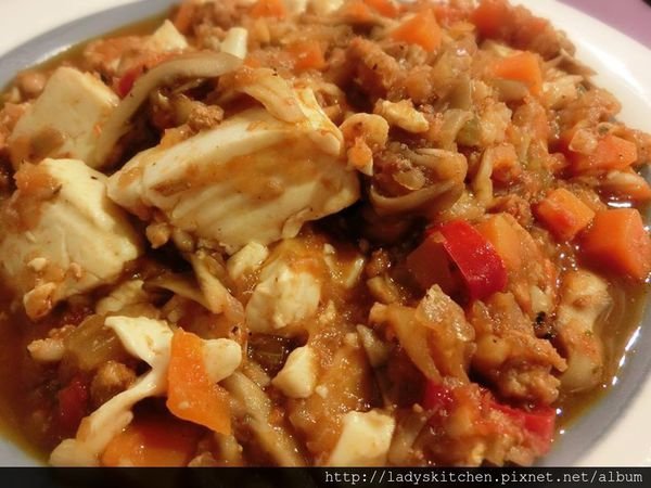 西班牙辣肉醬燉豆腐