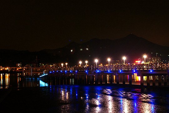 小摺台北河濱淡水夜騎拍照