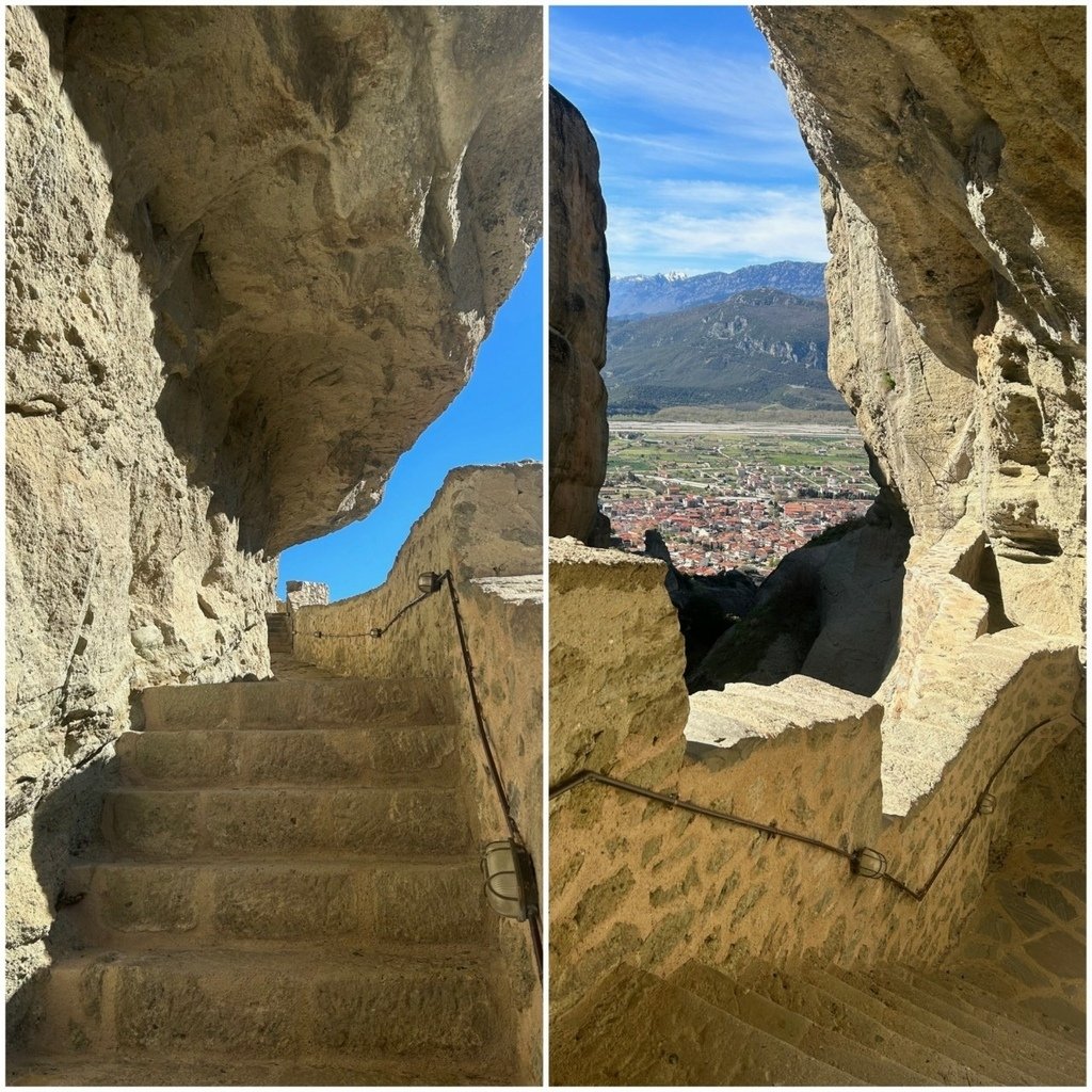 (5)Holy Trinity Monastery 修道院沿山壁鑿建的石階.jpg