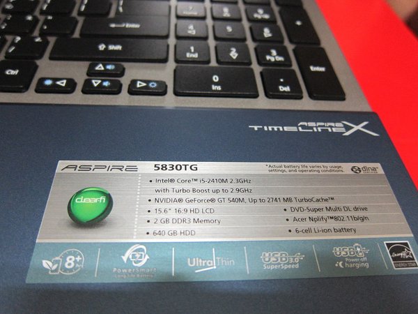 開箱 宏碁acer 5830TG