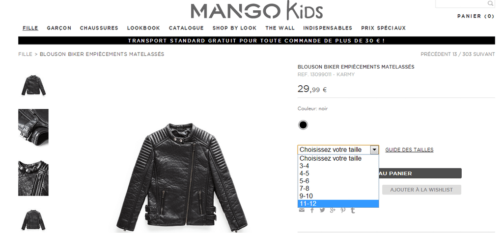 Mango Kids 皮衣