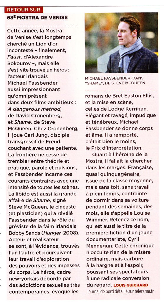 TELERAMA vs FASSBENDER