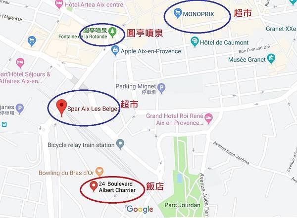 艾克斯飯店地圖1