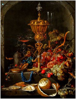 Jan Davidsz. de Heem《水果靜物有蓋的高腳杯》