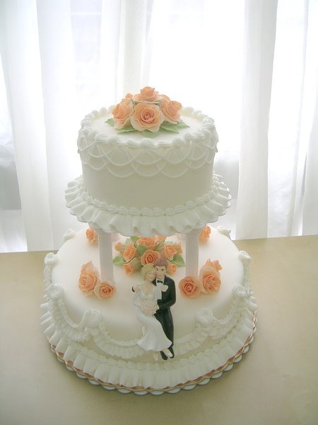 雙層翻糖結婚蛋糕