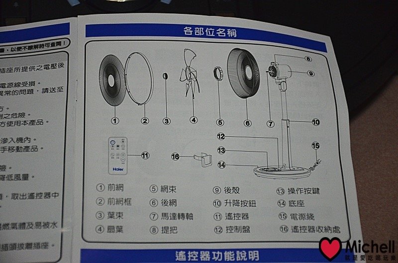 Haier 16吋DC感應式立式扇