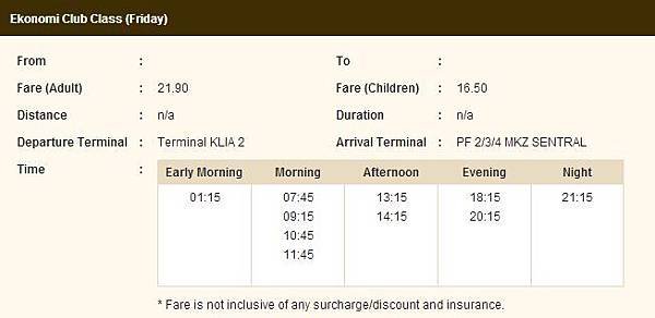 timetable