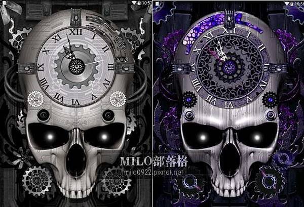 骷髏動態時鐘桌布 Steampunk Clock Live Wallpaper milo0922.pixnet