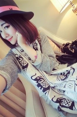 包郵許晴同款圍巾秋冬天雙面印花大象圍巾超大全棉披肩女兩用絲巾1