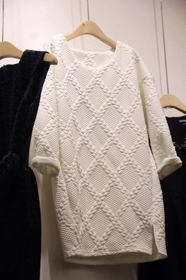 韓國代購2014冬裝新款韓版麻花紋休閒連衣裙氣質顯瘦淑女打底裙女