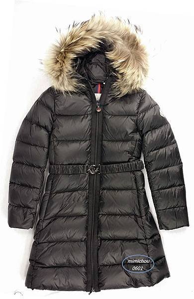 1002 Moncler black long coat with fur.jpg