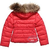 1002 Moncler fushia down coat with fur trim 28800 14A-1.jpg