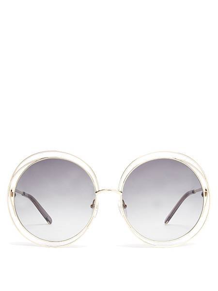 Chloe Round frame sunglasses llight grey