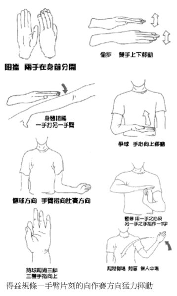 Netball Referee&apos;s sign language