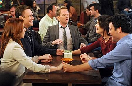 Alyson Hannigan, Neil Patrick Harris, Josh Radnor, Jason Segel, Cobie Smulders, How I Met Your Mother.jpg