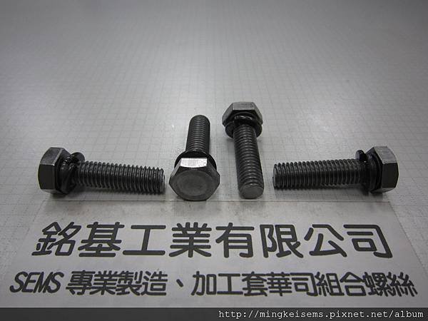 套華司螺絲 SEMS SCREWS 六角螺絲套附彈簧華司DIN127組合 M8X30 HEX HEAD SCREWS &amp; SPRING WASHERS ASSEMBLED