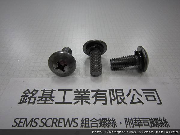 套華司螺絲SEMS SCREWS 傘頭十字螺絲套附彈簧華司(墊圈)組合M8X20 TRUSS HEAD SCREWS &amp; SPRING WASHER ASSEMBLED