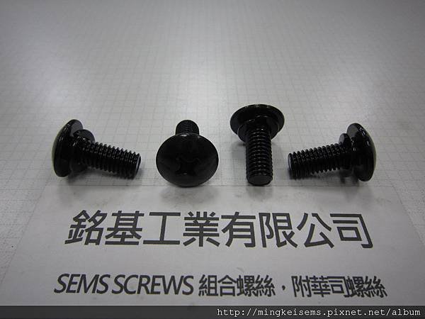 套華司螺絲SEMS SCREWS 傘頭十字螺絲套附彈簧華司(墊圈)組合M8X20 三價黑 TRUSS HEAD SCREWS &amp; SPRING WASHER ASSEMBLED