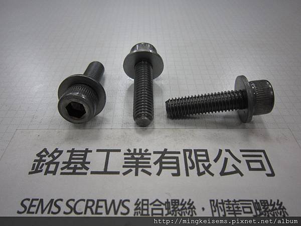 SEMS SCREWS 組合螺絲 有頭內六角螺絲套附平華司(墊圈)組合M8X30 HEX SOCKET CAP SCREWS &amp; FALT WASHER ASSEMBLY