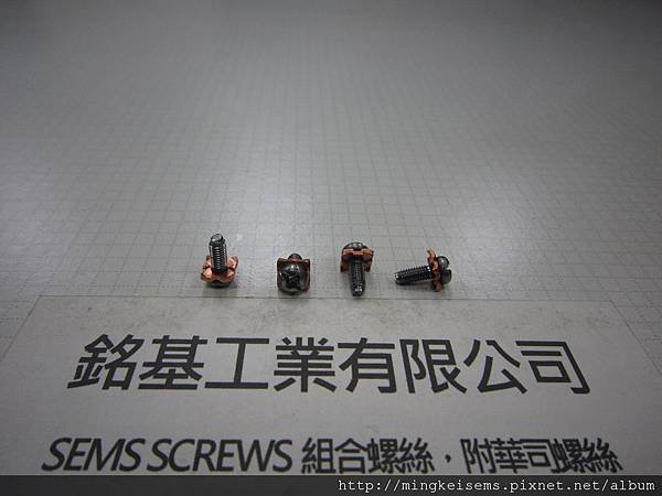 組合螺絲SEMS SCREWS 圓頭十字割溝螺絲套附四角華司組合M3X8 PAN HEAD SCREWS &amp; SQUARE WASHER ASSEMBLED