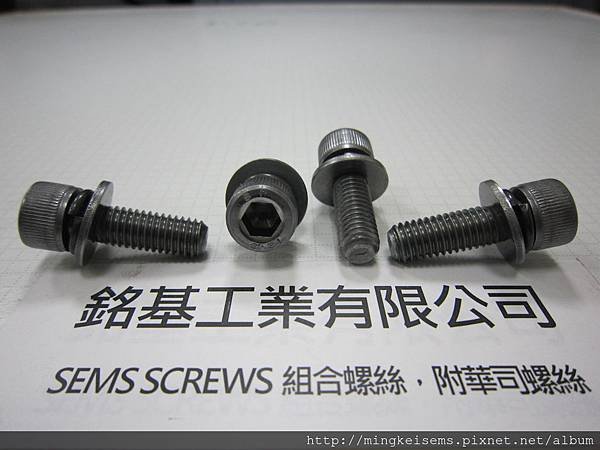 附華司螺絲 SEMS SCREWS 內六角螺絲附二片彈簧華司和平華司組合M8X25 HEX SOCKET CAP SCREWS WITH SPRING WASHER(DIN 127)+FLAT WASHER(DIN 6902) ASSEMBLIES