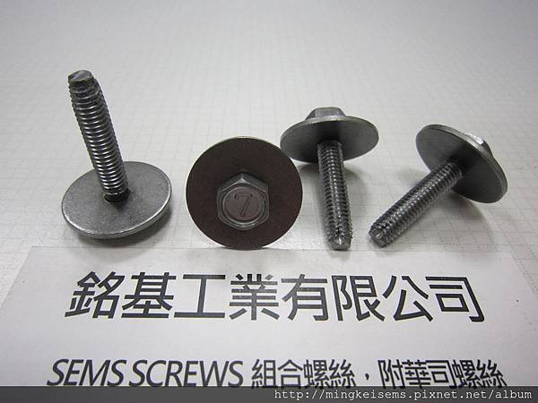 SEMS SCREWS 套華司螺絲 六角頭螺絲套平華司(墊圈)組合M6X30 HEX HEAD SEMS SCREWS WITH FLAT WASHERS ASSEMBLIES