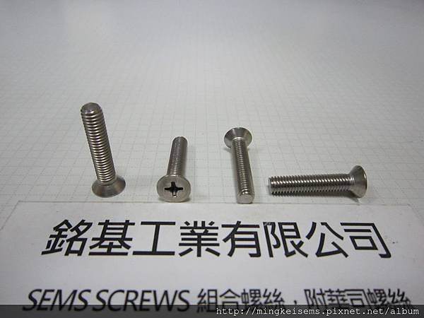 緊固件螺絲 FASTENER SCREWS 白鐵皿頭螺絲 M5X25  STAINLESS STEEL FLAT HEAD FASTENER SCREWS