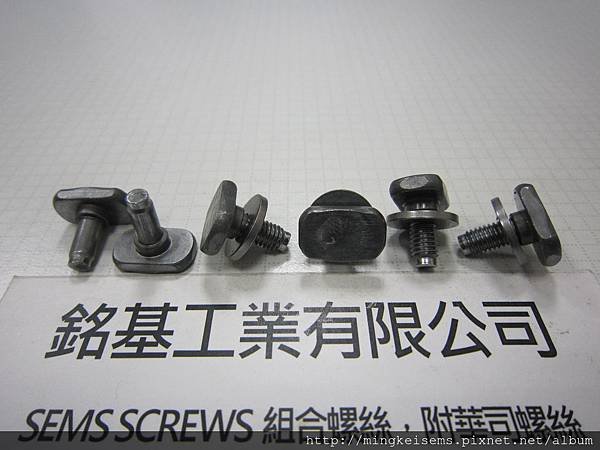 附華司螺絲 SEMS SCREWS 方型頭螺絲附平華司組合 M5X10 SQUARE HEAD SEMS SCREWS WITH FLAT WASHERS ASSEMBLIES