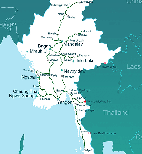 緬甸地圖