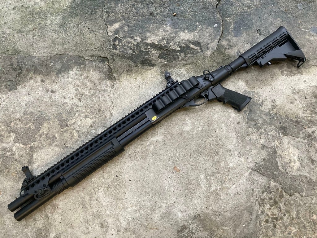 Matador鬥牛士 M870 SSG殲滅者MOD1 瓦斯霰彈槍 散彈槍 金鷹 MARUI 系統 台北槍店 生存遊戲專賣 義勇兵 彈藥架.jpg