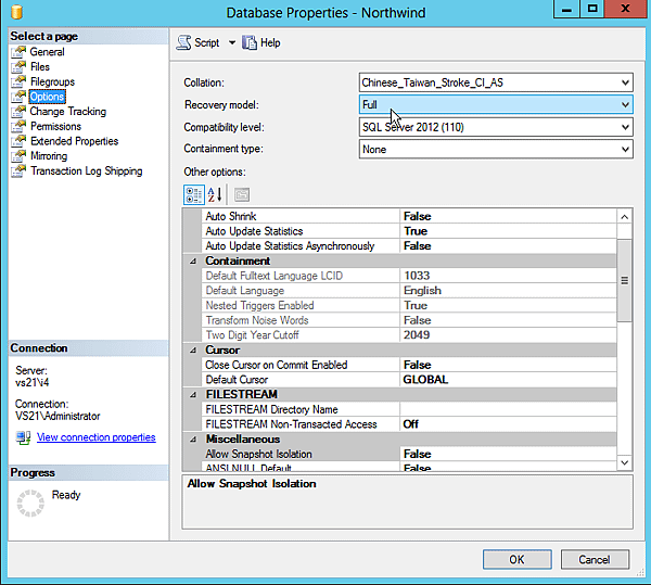 MSSQL-Server-option