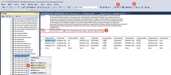 SQL Server 如何快速編輯篩選資料