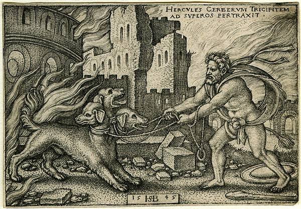 Sebald behamHercules_capturing_Cerberus-1545