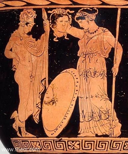 PERSEUS &amp; ATHENA WITH THE HEAD OF MEDOUSA