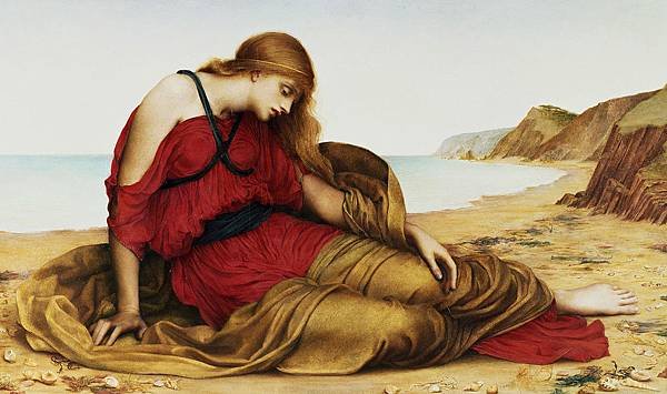 Ariadne in Naxos, by Evelyn De Morgan, 1877.jpg